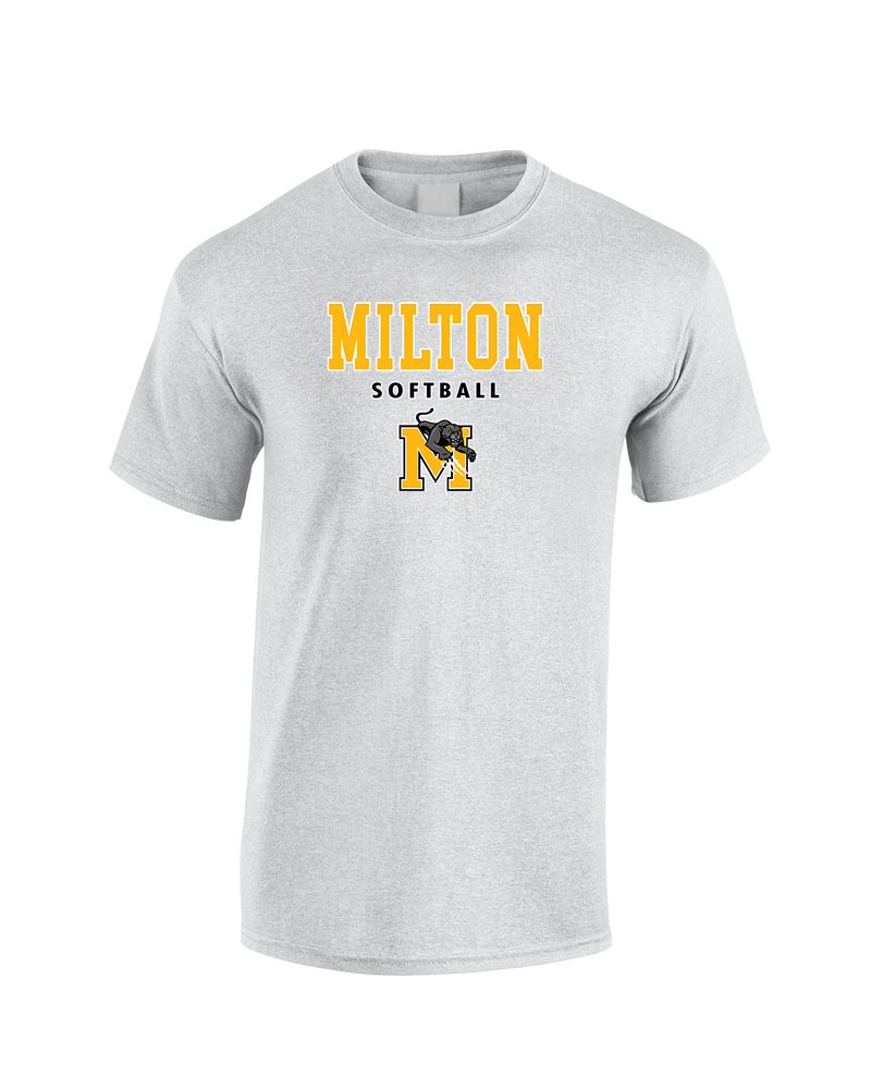 Milton HS Softball Block - Cotton T-Shirt
