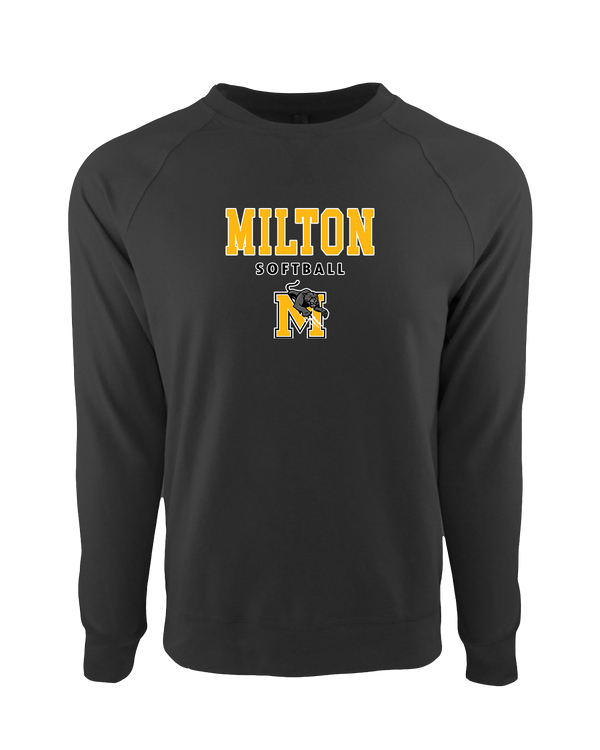 Milton HS Softball Block - Crewneck Sweatshirt