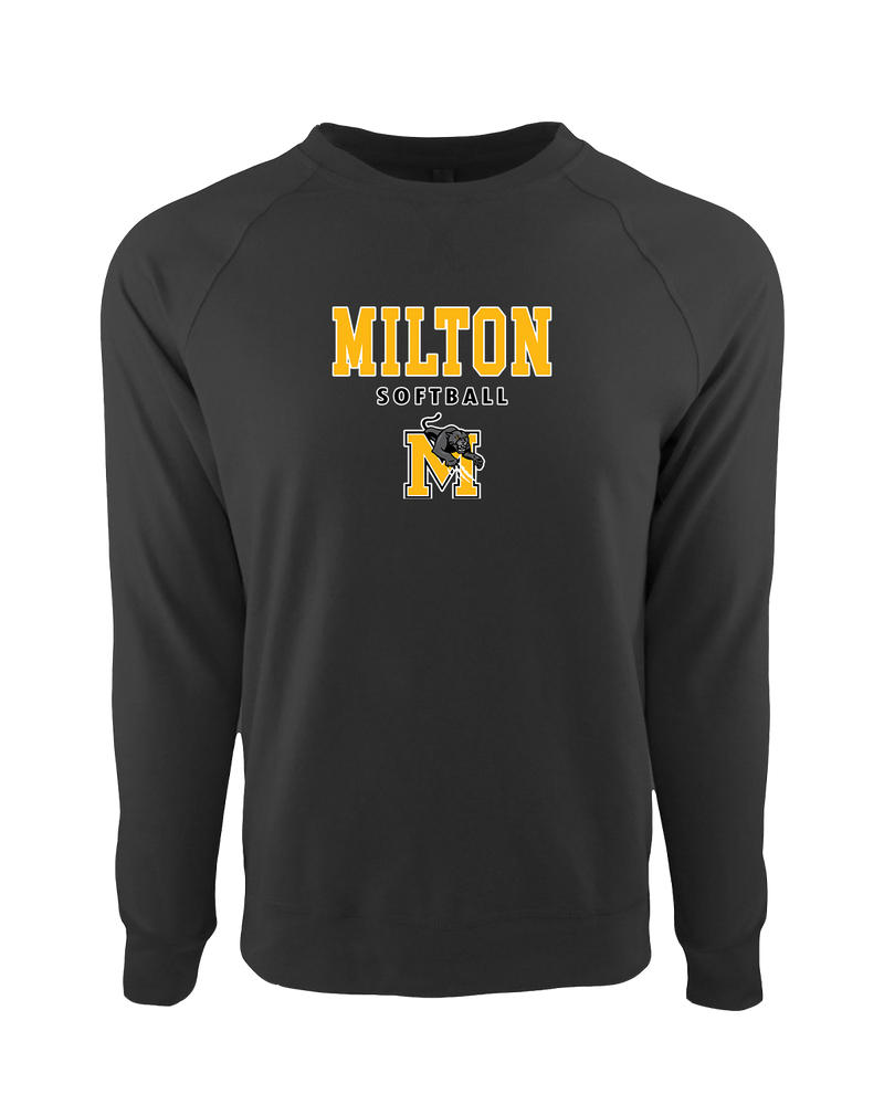 Milton HS Softball Block - Crewneck Sweatshirt