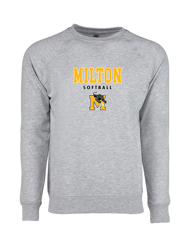 Milton HS Softball Block - Crewneck Sweatshirt