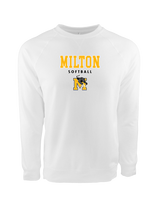 Milton HS Softball Block - Crewneck Sweatshirt