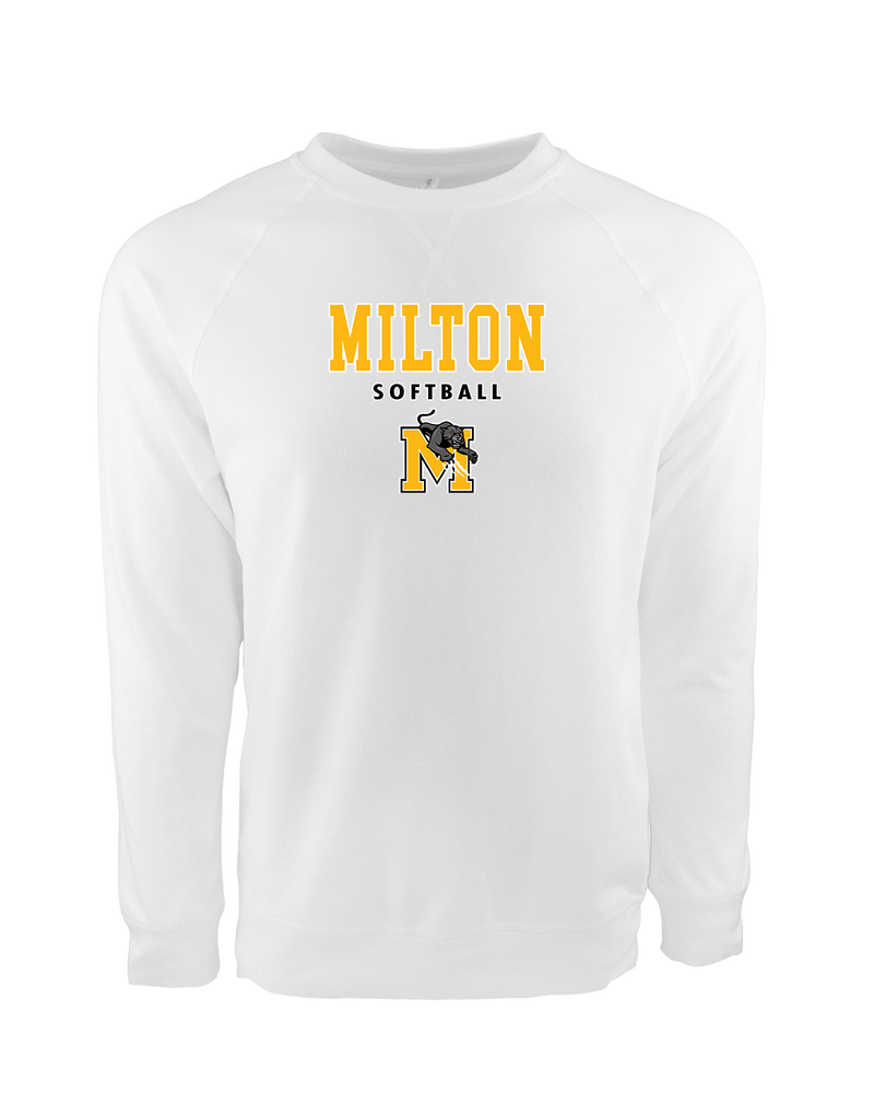 Milton HS Softball Block - Crewneck Sweatshirt