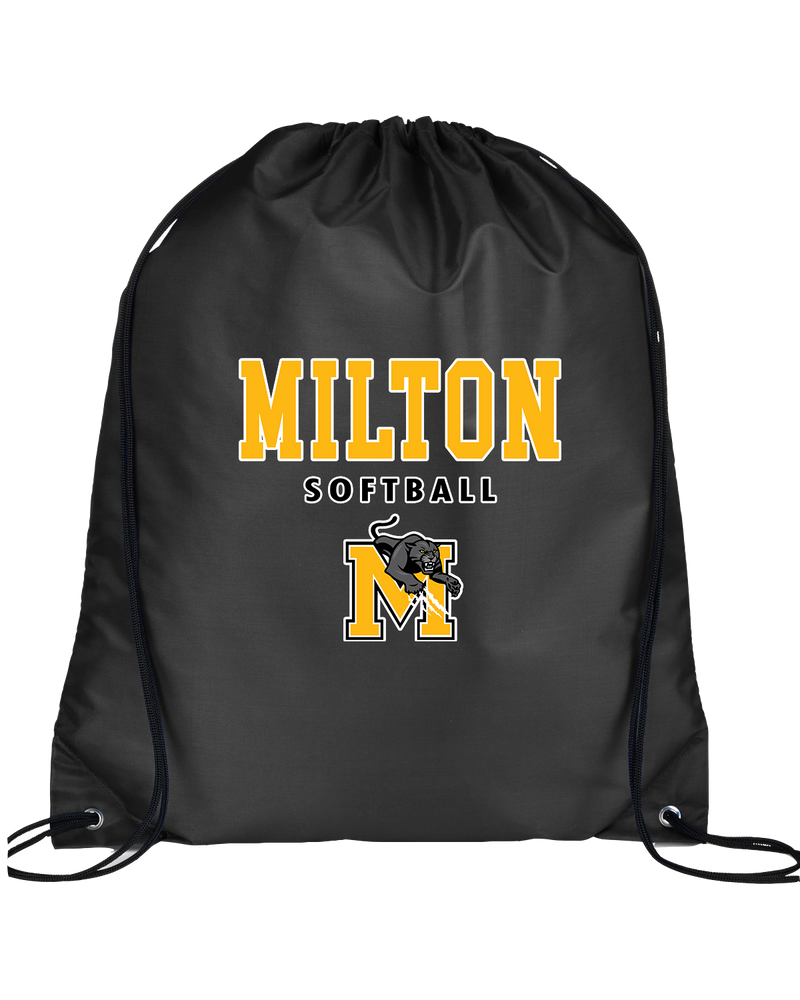 Milton HS Softball Block - Drawstring Bag