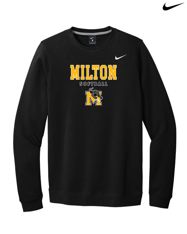 Milton HS Softball Block - Nike Cotton Poly Dri-Fit