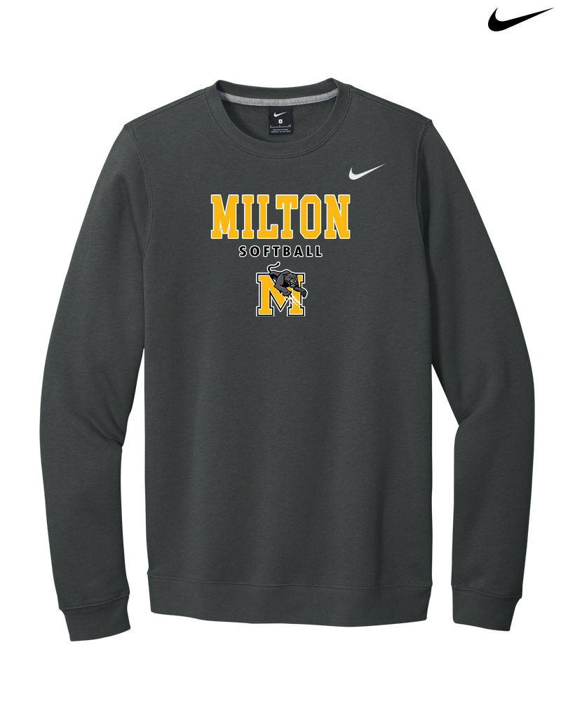 Milton HS Softball Block - Nike Cotton Poly Dri-Fit