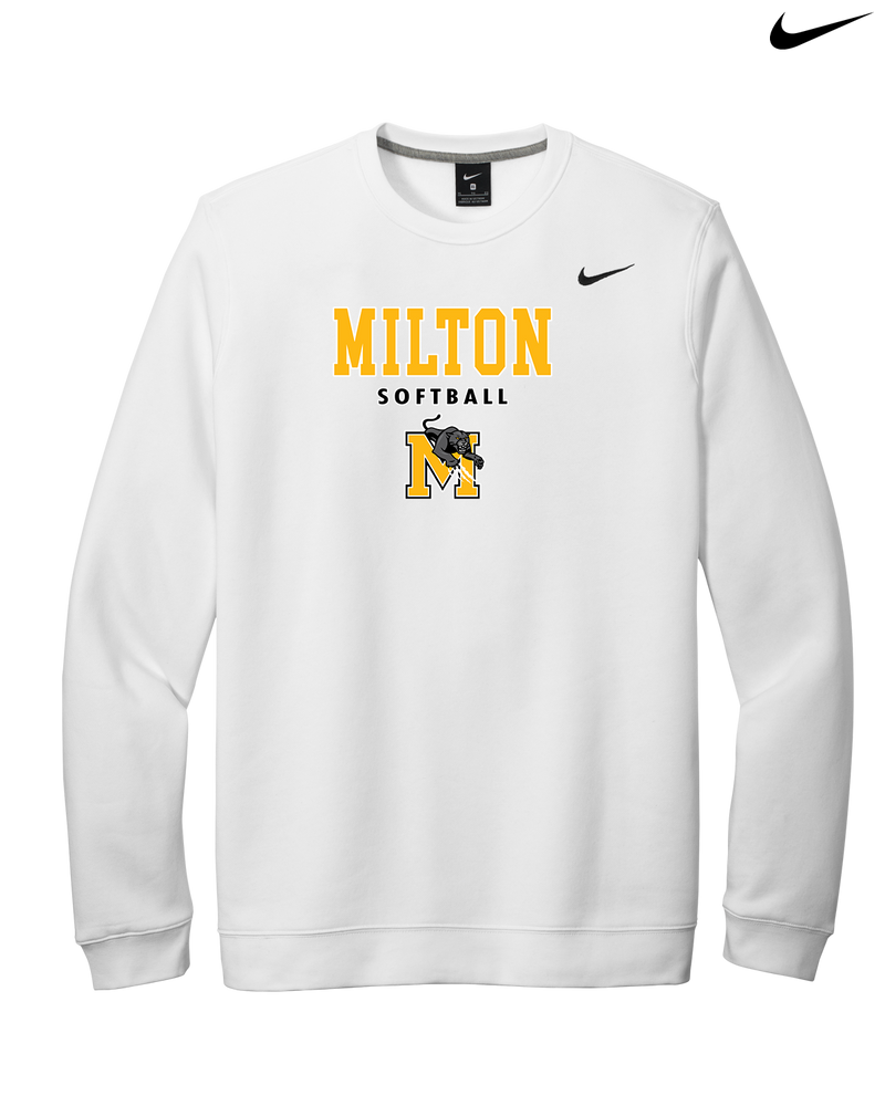 Milton HS Softball Block - Nike Cotton Poly Dri-Fit