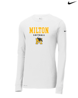 Milton HS Softball Block - Nike Dri-Fit Poly Long Sleeve