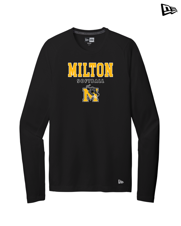 Milton HS Softball Block - New Era Long Sleeve Crew