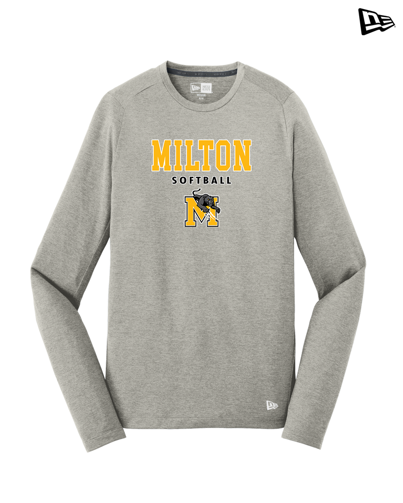 Milton HS Softball Block - New Era Long Sleeve Crew