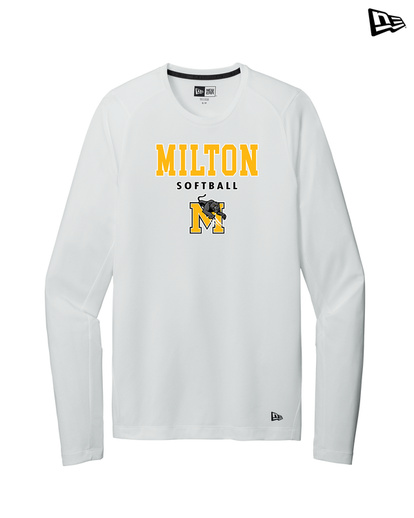 Milton HS Softball Block - New Era Long Sleeve Crew