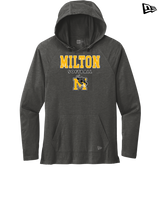 Milton HS Softball Block - New Era Tri Blend Hoodie