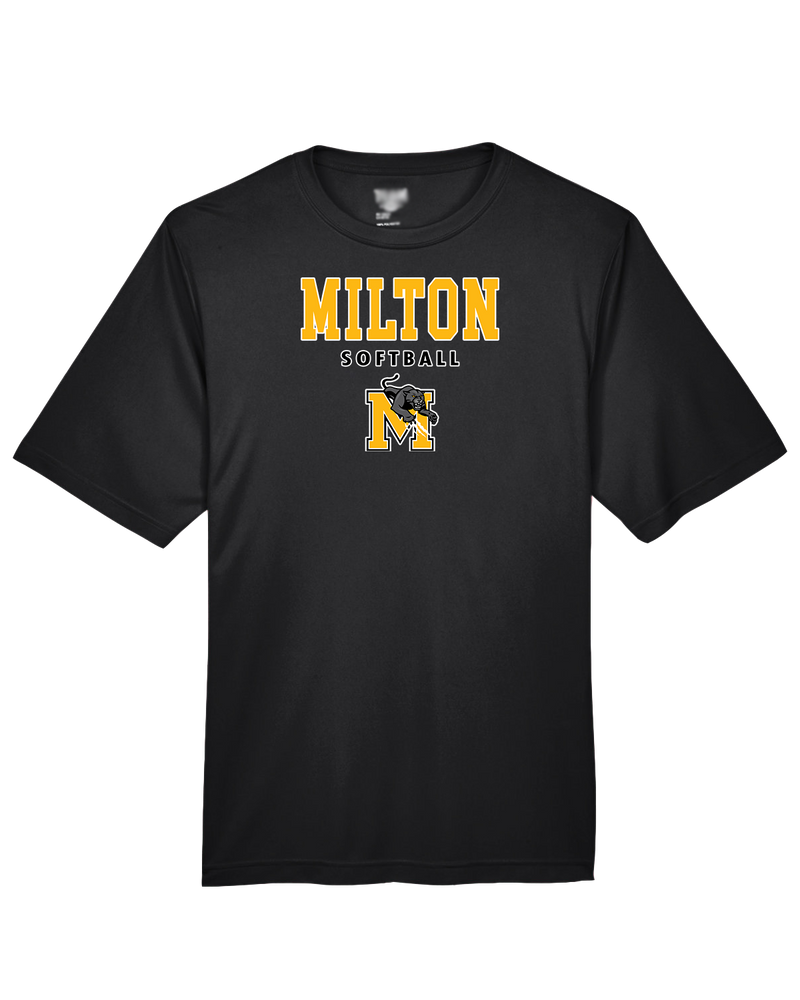 Milton HS Softball Block - Performance T-Shirt