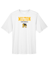 Milton HS Softball Block - Performance T-Shirt