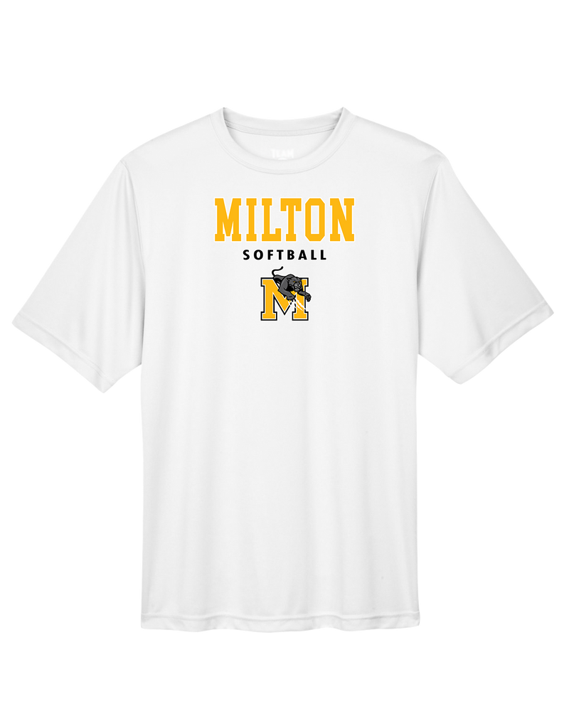 Milton HS Softball Block - Performance T-Shirt