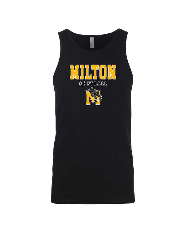 Milton HS Softball Block - Mens Tank Top