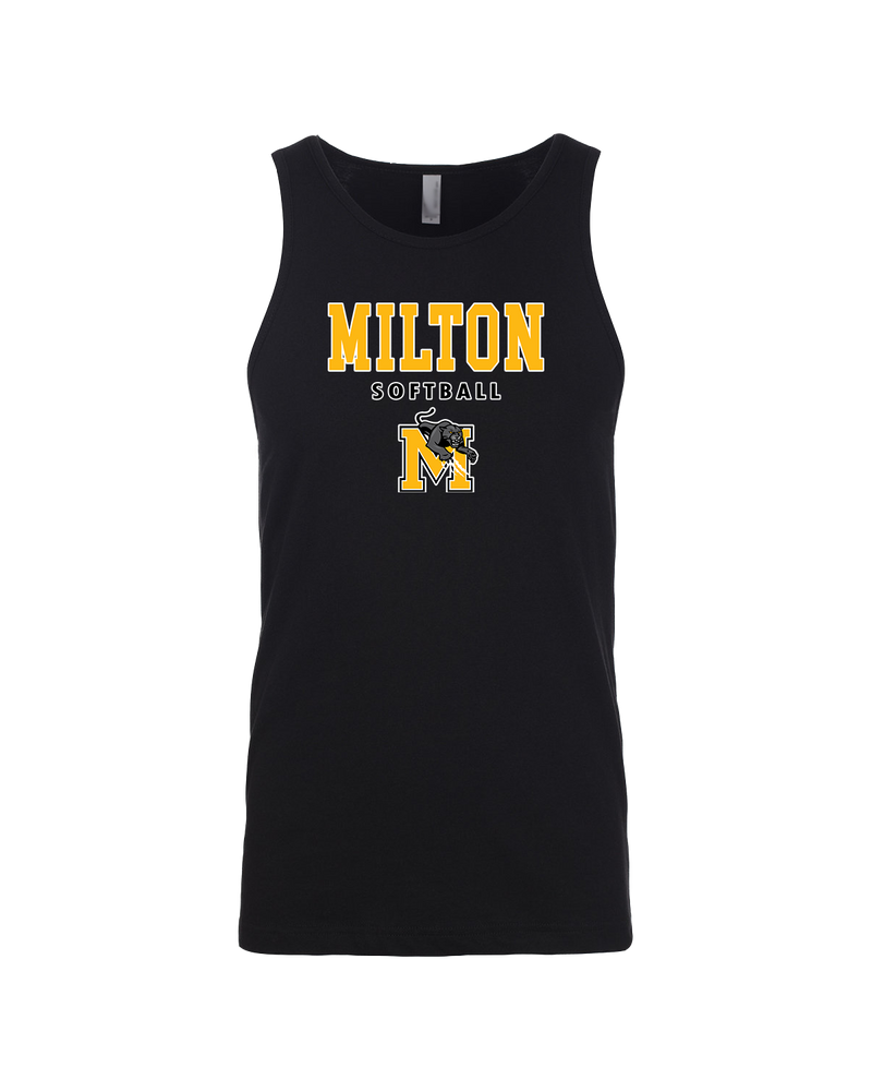 Milton HS Softball Block - Mens Tank Top
