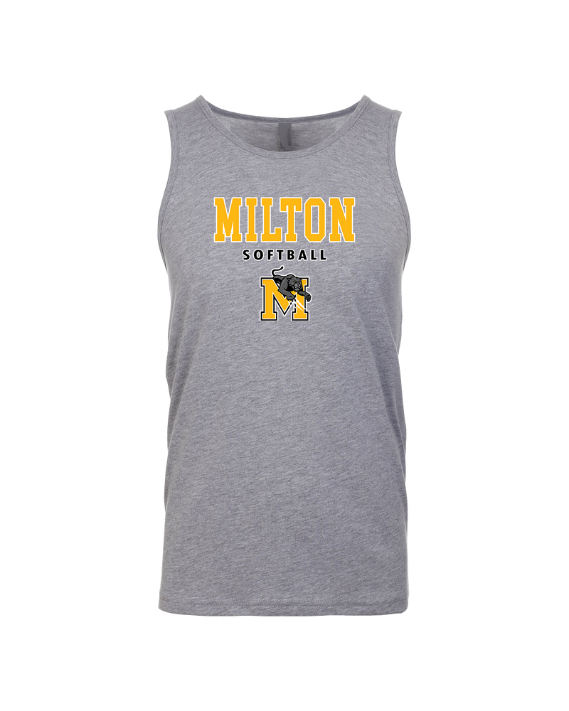 Milton HS Softball Block - Mens Tank Top