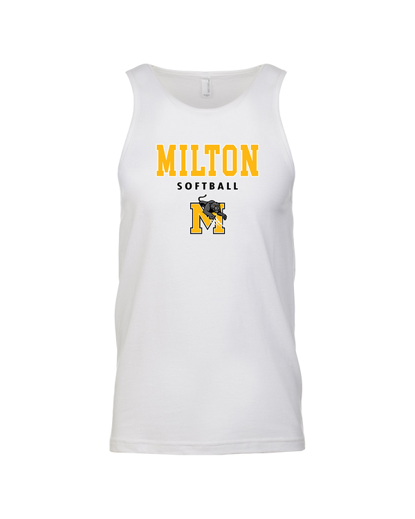 Milton HS Softball Block - Mens Tank Top