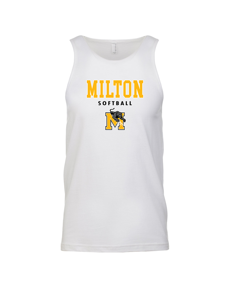 Milton HS Softball Block - Mens Tank Top