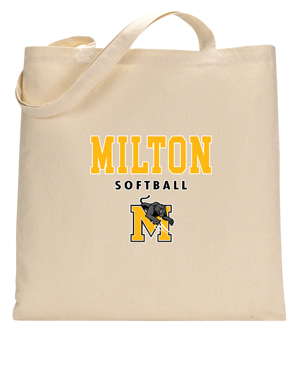 Milton HS Softball Block - Tote Bag
