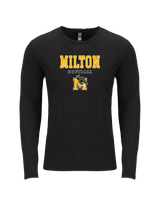 Milton HS Softball Block - Tri Blend Long Sleeve