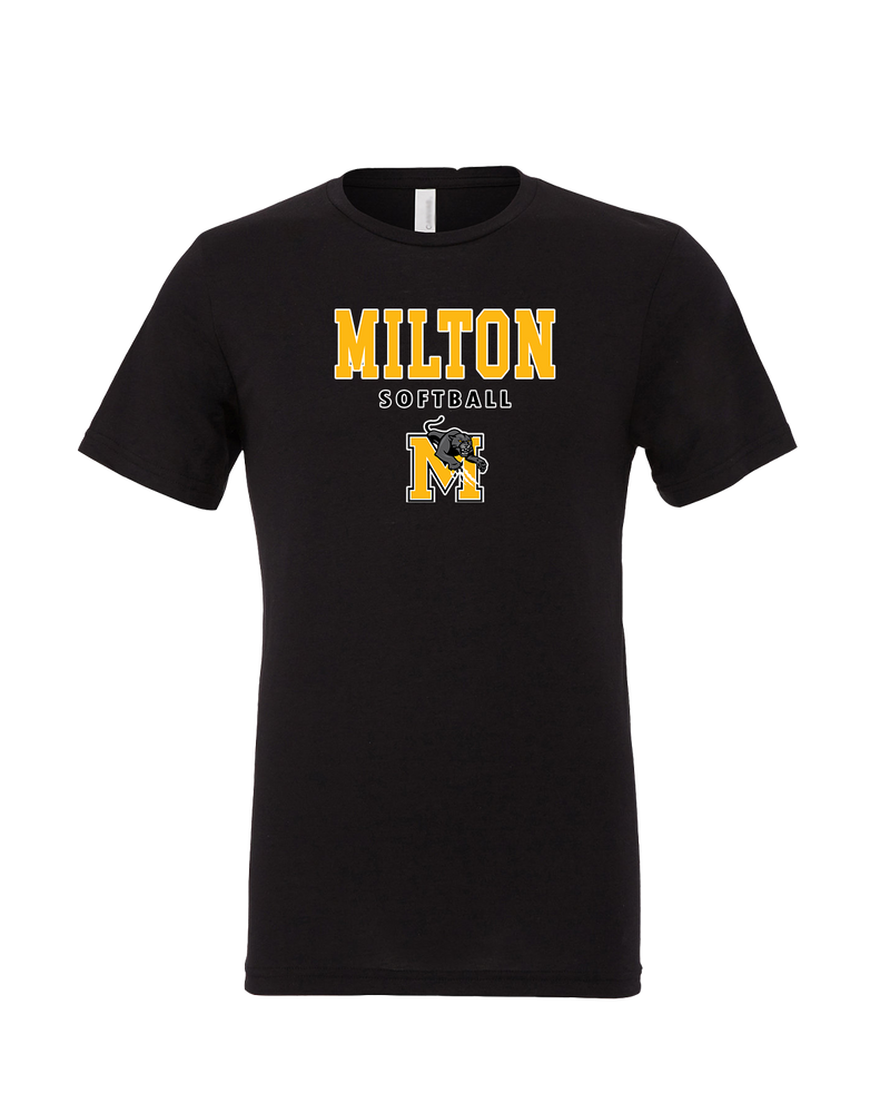 Milton HS Softball Block - Mens Tri Blend Shirt