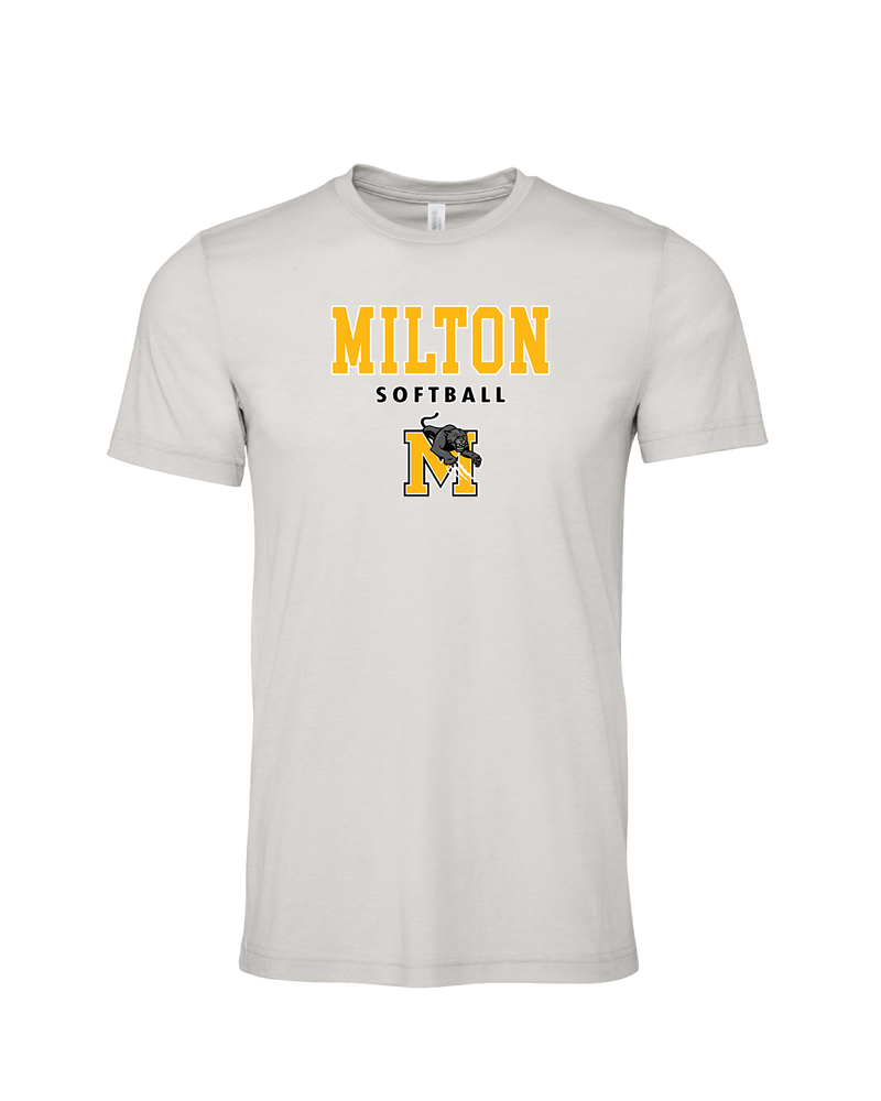 Milton HS Softball Block - Mens Tri Blend Shirt