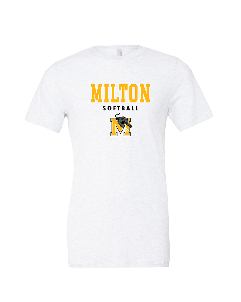 Milton HS Softball Block - Mens Tri Blend Shirt