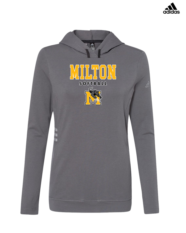 Milton HS Softball Block - Adidas Women's Lightweight Hooded Sweatshirt