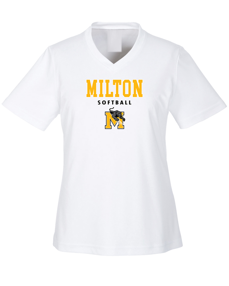 Milton HS Softball Block - Womens Performance Shirt