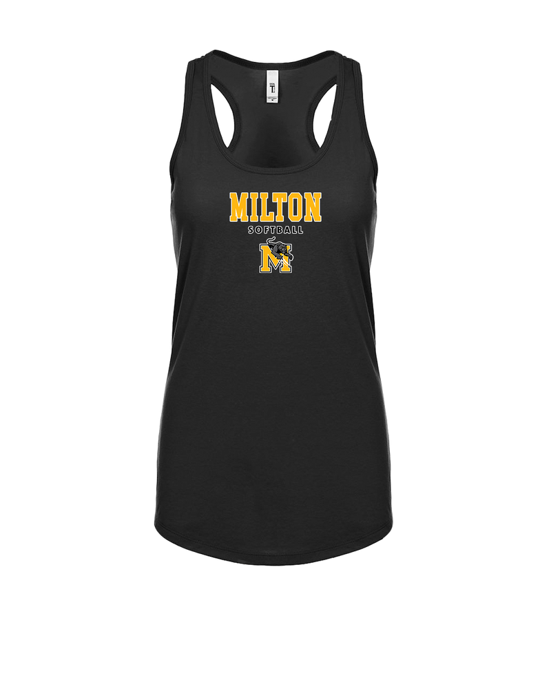 Milton HS Softball Block - Womens Tank Top