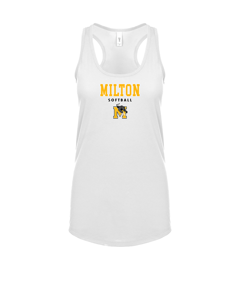 Milton HS Softball Block - Womens Tank Top