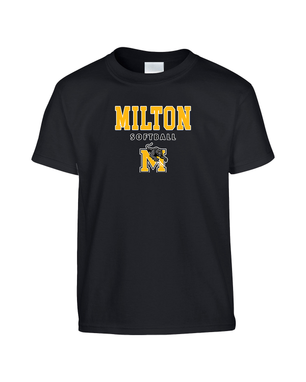 Milton HS Softball Block - Youth T-Shirt