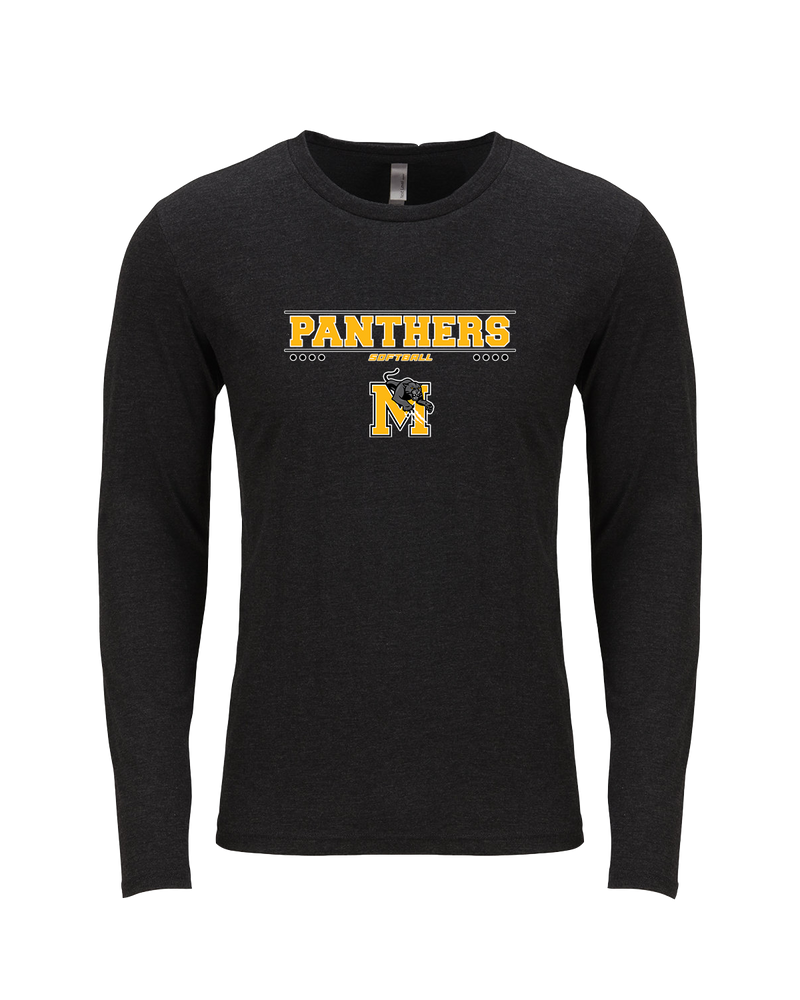 Milton HS Softball Border - Tri Blend Long Sleeve