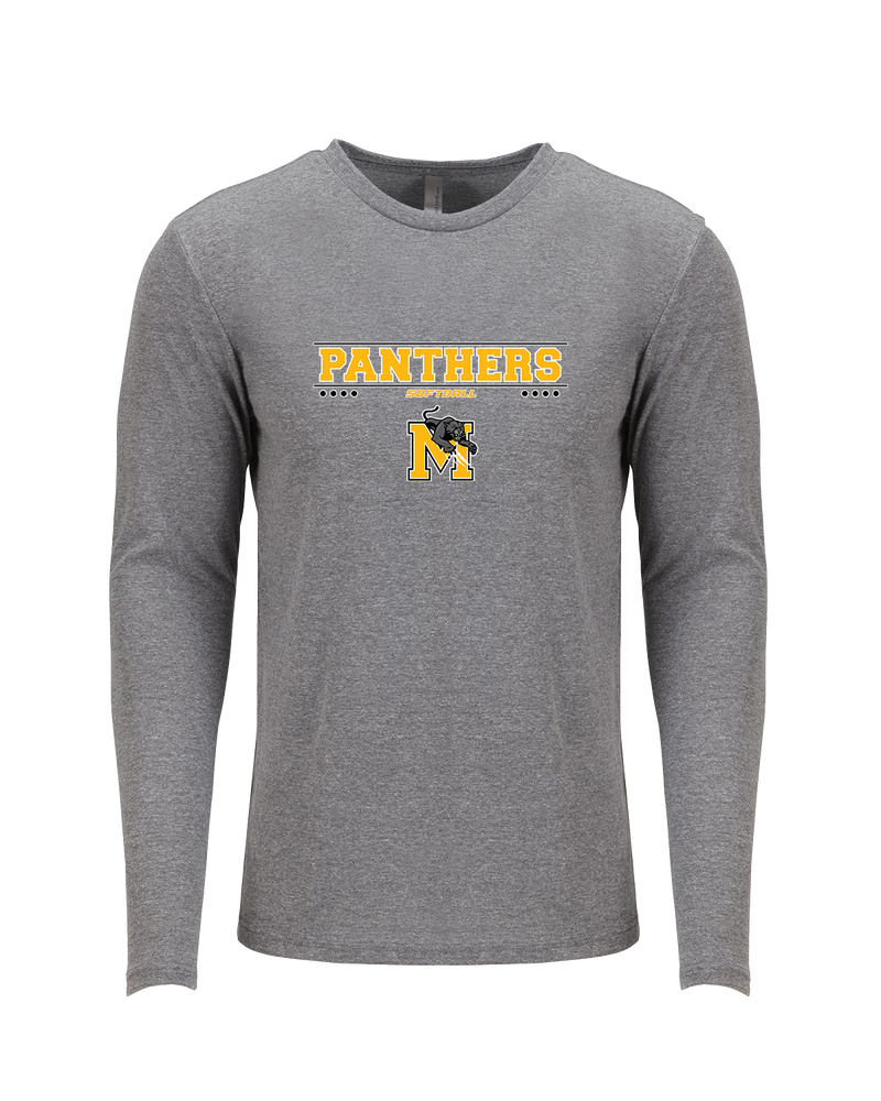 Milton HS Softball Border - Tri Blend Long Sleeve