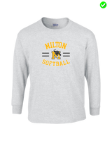 Milton HS Softball Curve - Mens Basic Cotton Long Sleeve