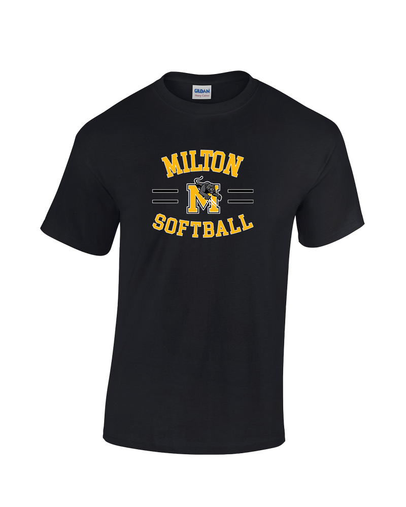 Milton HS Softball Curve - Cotton T-Shirt
