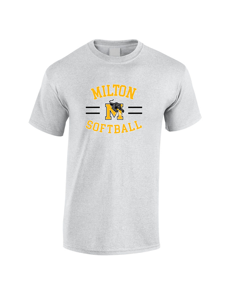Milton HS Softball Curve - Cotton T-Shirt