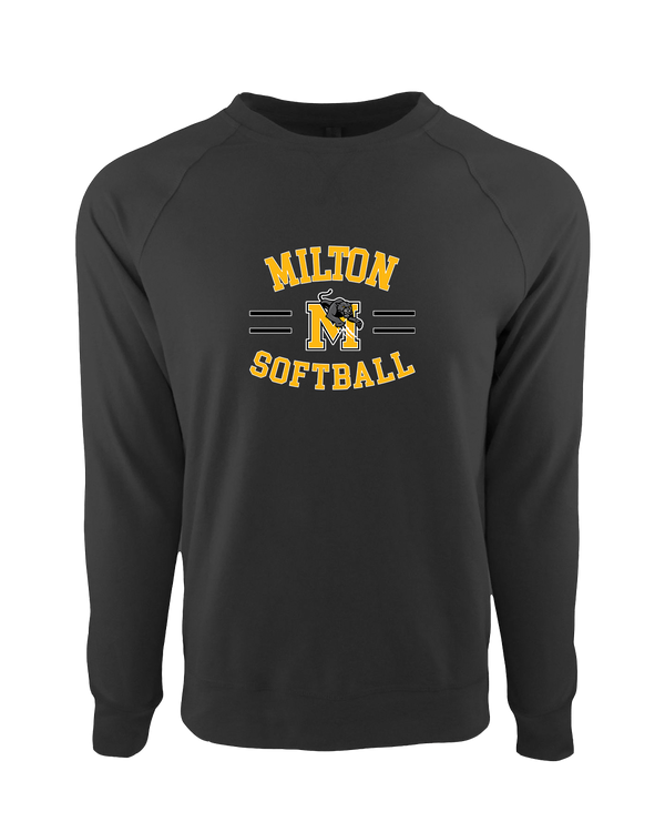 Milton HS Softball Curve - Crewneck Sweatshirt