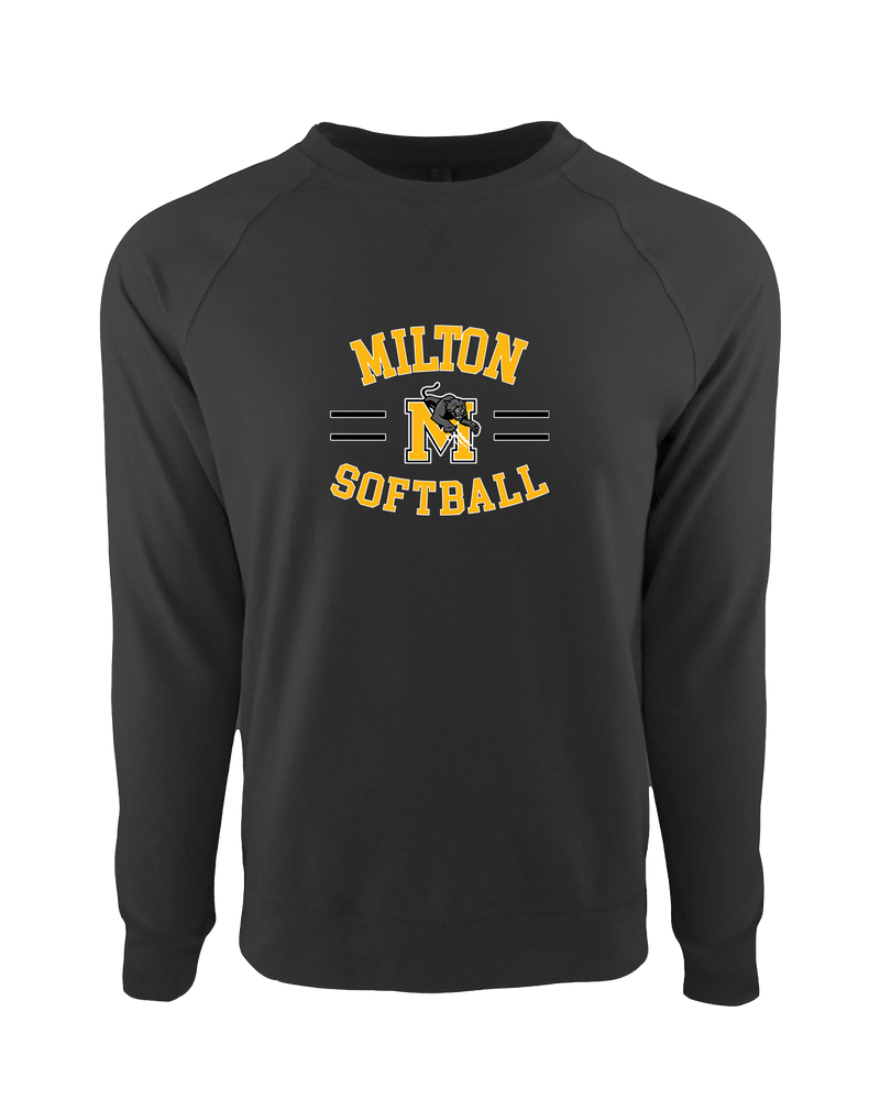 Milton HS Softball Curve - Crewneck Sweatshirt