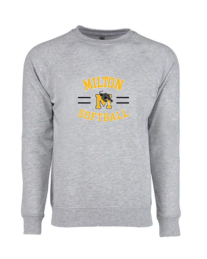 Milton HS Softball Curve - Crewneck Sweatshirt