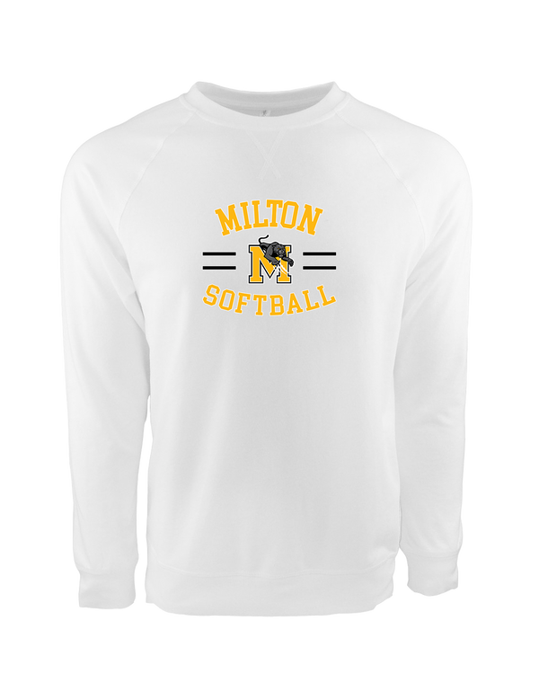 Milton HS Softball Curve - Crewneck Sweatshirt