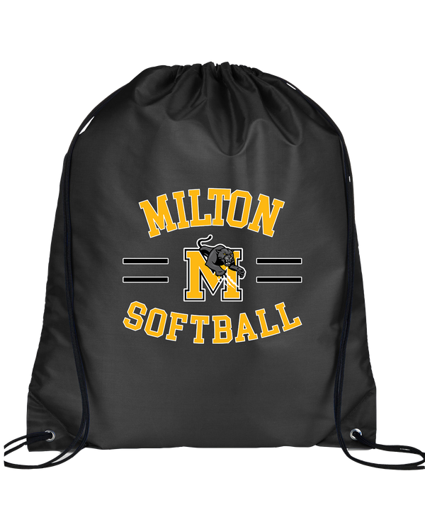 Milton HS Softball Curve - Drawstring Bag