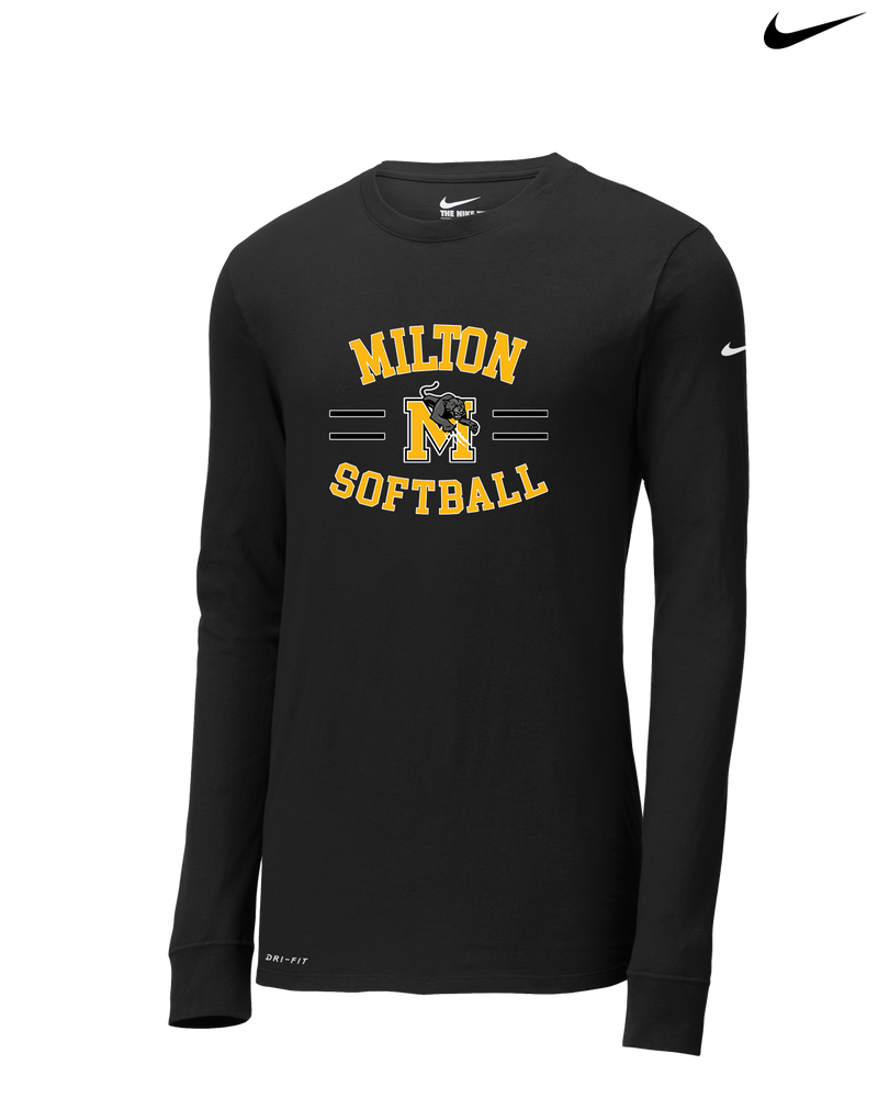 Milton HS Softball Curve - Nike Dri-Fit Poly Long Sleeve