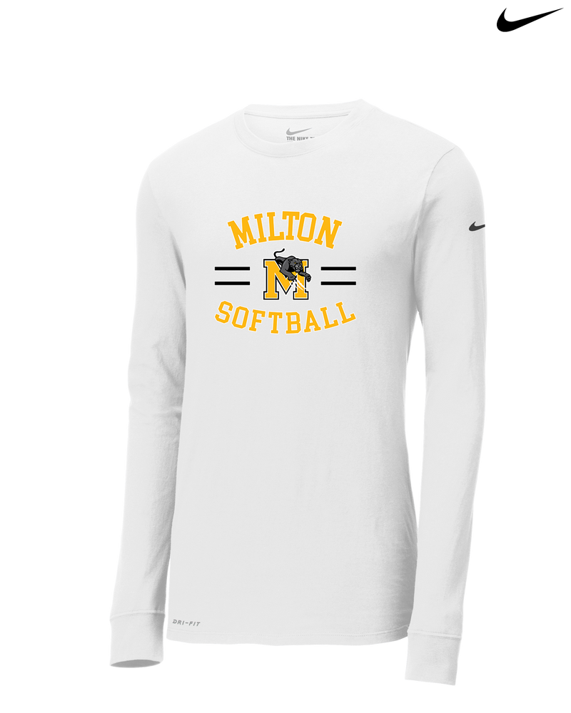 Milton HS Softball Curve - Nike Dri-Fit Poly Long Sleeve