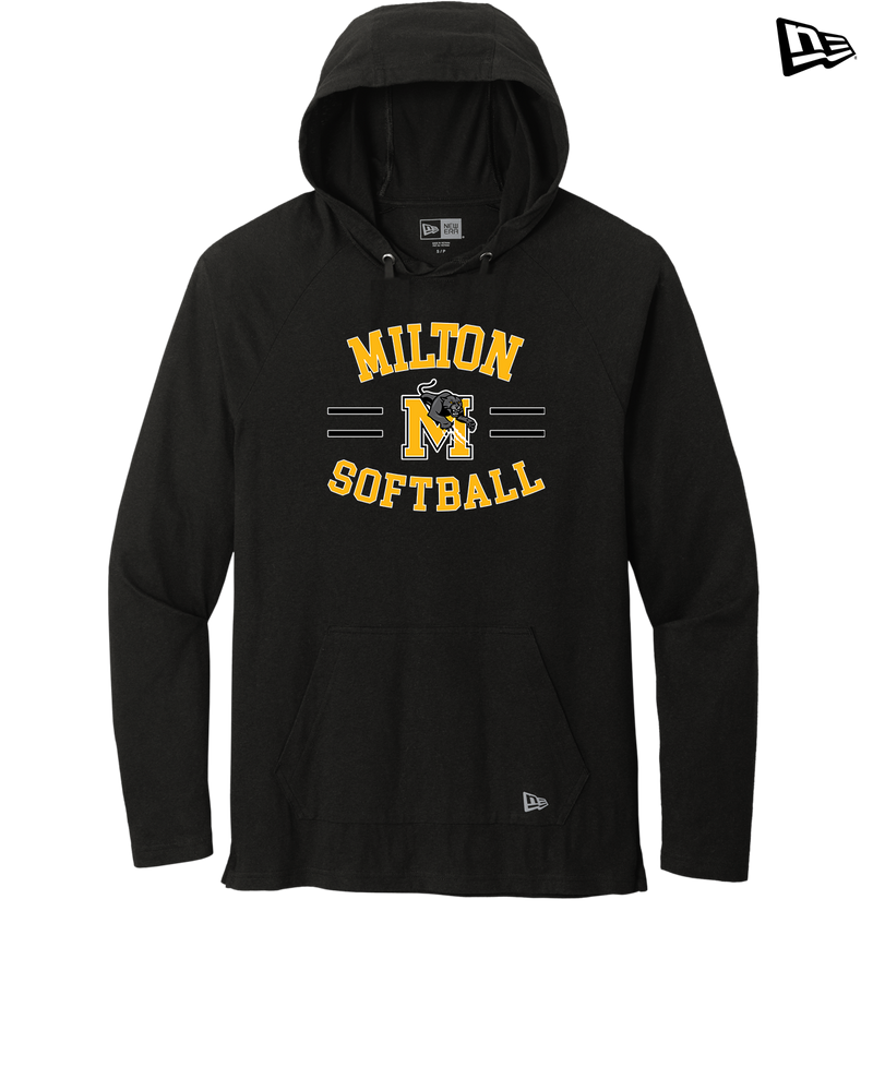 Milton HS Softball Curve - New Era Tri Blend Hoodie