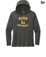 Milton HS Softball Curve - New Era Tri Blend Hoodie