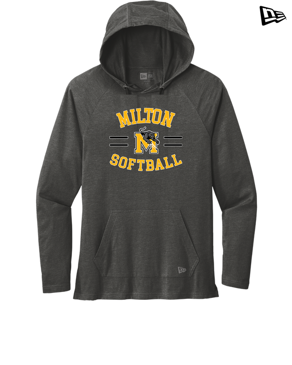 Milton HS Softball Curve - New Era Tri Blend Hoodie