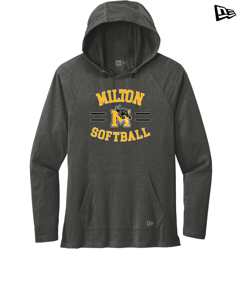Milton HS Softball Curve - New Era Tri Blend Hoodie