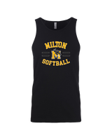 Milton HS Softball Curve - Mens Tank Top